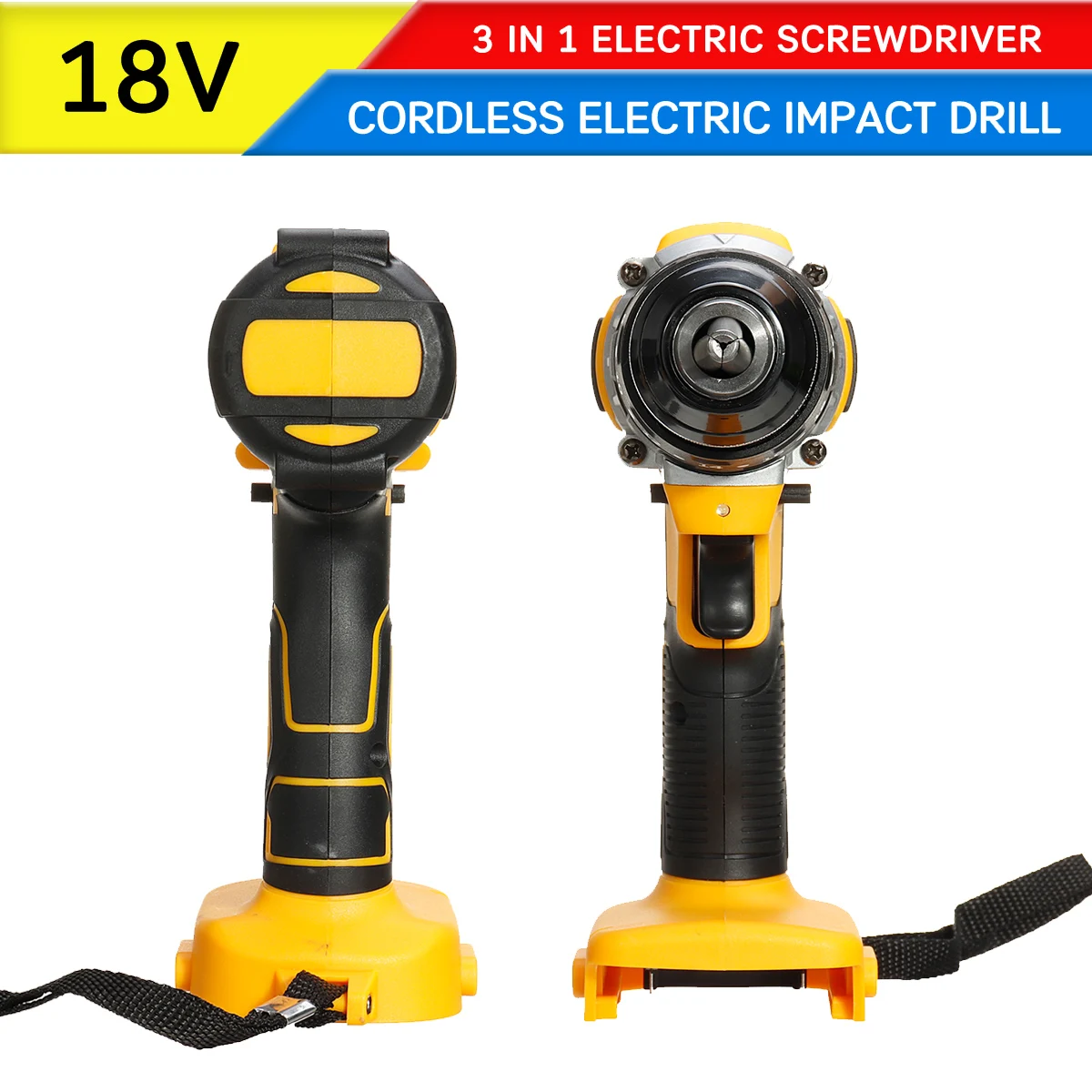 

Аккумуляторная ударная дрель 3 в 1, 18 в, 13 мм