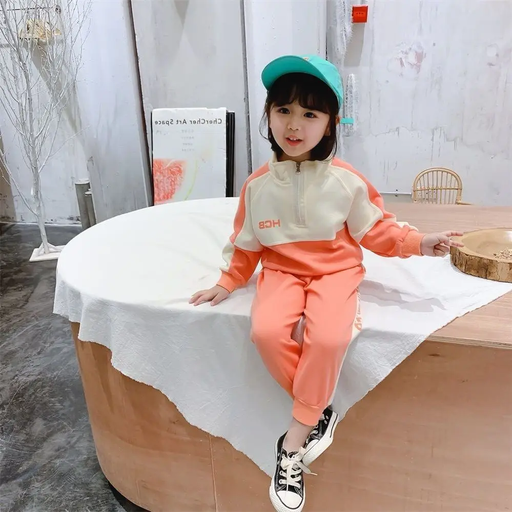 

Pullover Spring Summer Children's Clothes Set Baby Girls Sweatshirts + Pants 2pcs/Set Kids Costume Teenage Girl Clothing High Qu