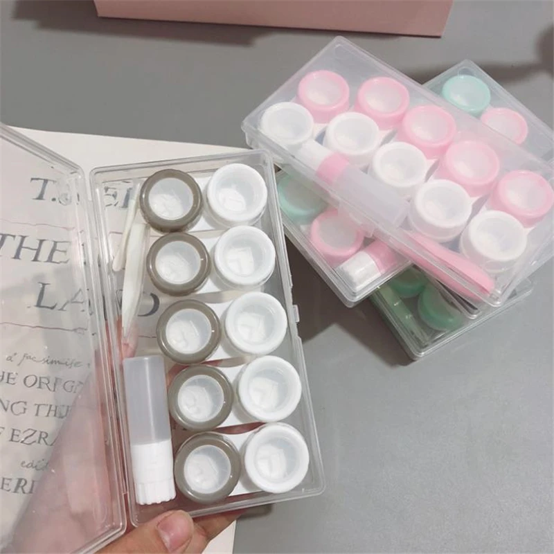 

Contact Lens Case Eye Contact Lens Box Women Travel Contact Lenses Case Leakproof Container Lenses Box for Display Box