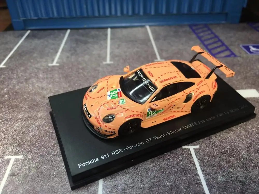 

Sparky 1/64 911 RSR GT Team pink pig DieCast Model Car Collection Limited