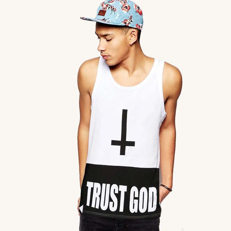 Мужская майка без рукавов летняя повседневная Свободная в стиле хип хоп с