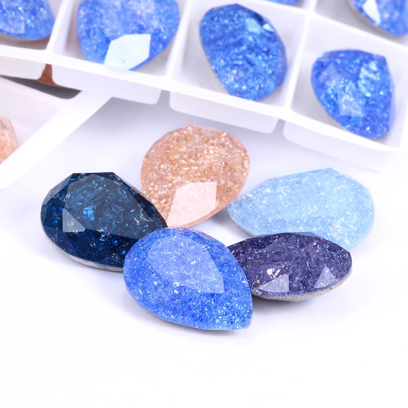 Незакрепленное стекло K9 с сапфиром стразы в форме ЛЕДЯНОГО ЦВЕТКА украшение для