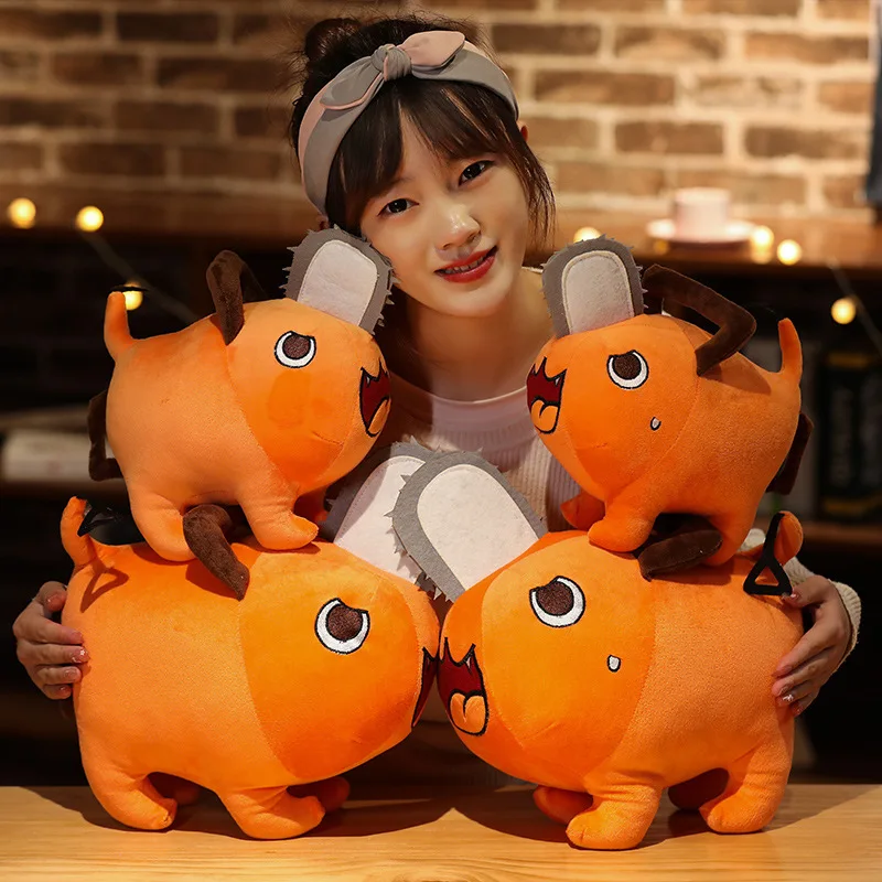 Mu&ntilde;eco de peluche de Pochita para ni&ntilde;os, mu&ntilde;eco de motosierra de Anime de 40CM, almohada de peluche suave Kawaii, coj&iacute;n de colecci&oacute;n, juguetes de Cosplay-3