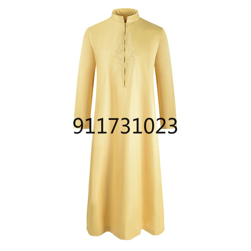 Рамадан мусульманская абайя однотонный дом халат для мужчин новинка 2021 Дубай