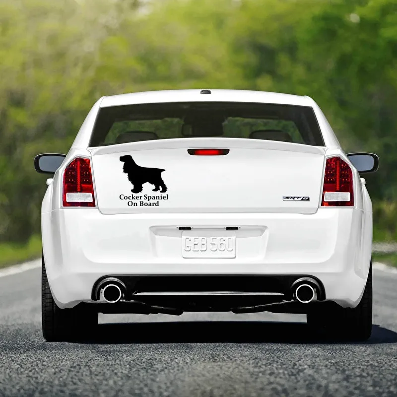 Кокер-спаниель на борту автомобиля для Авто/бампера/окна виниловая наклейка