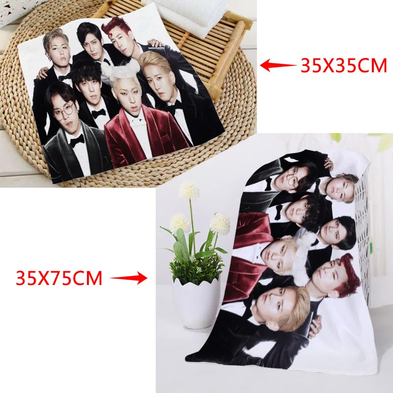 

New Block B Towels Size 35x35cm 35x75cm Square rectangle Towels Printing Cotton Face Towel Fabric Custom logo