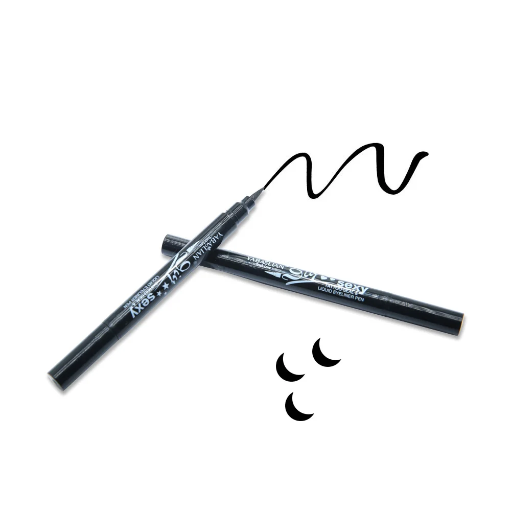 Печать двойная головка черная Водонепроницаемая подводка для глаз штамп стойкая