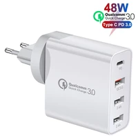 48w usb pd charger quick charge 3 0 fast charger for samsung iphone xs max huawei ipad pro fast wall charger us eu plug adapter