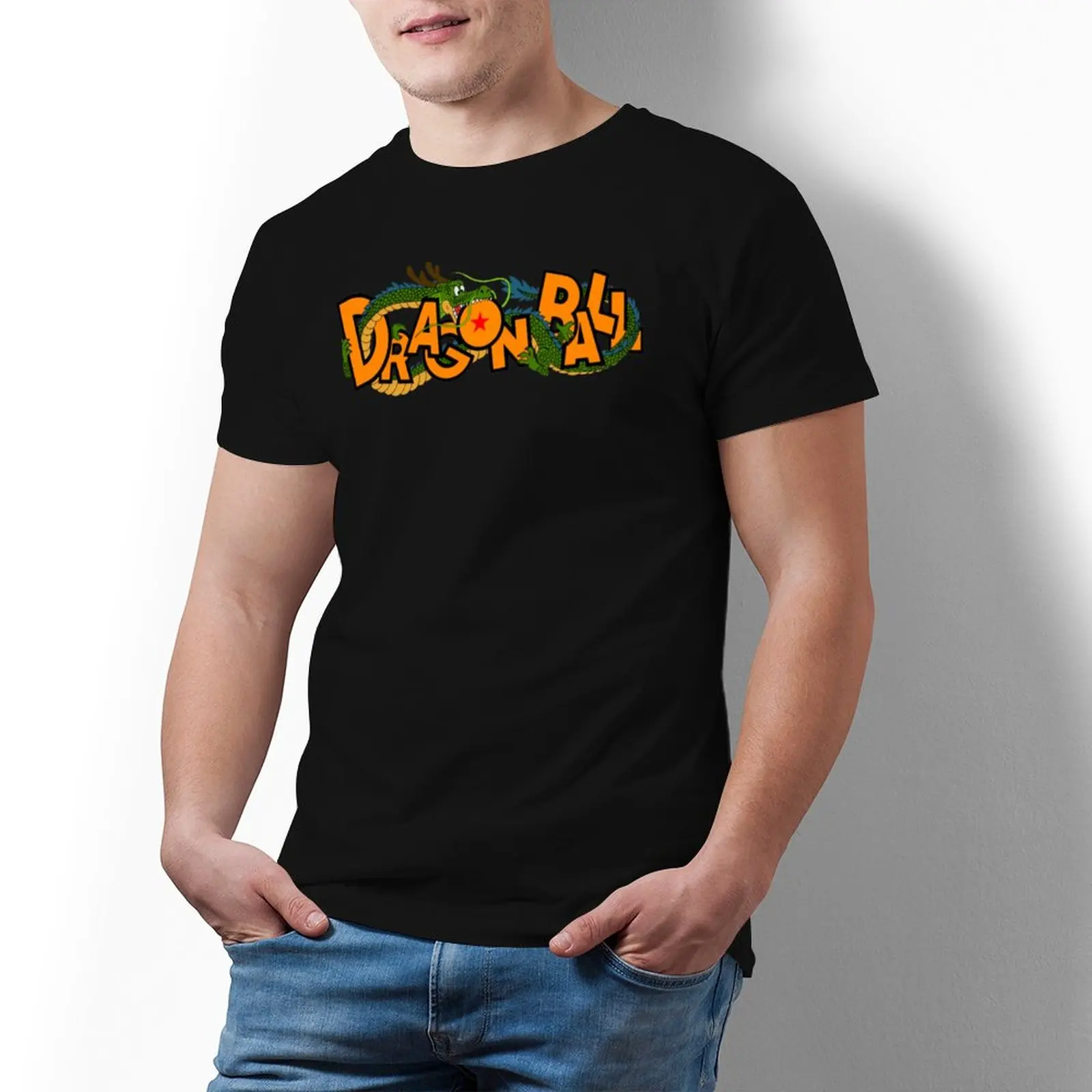 

Футболка мужская хлопковая с принтом «Драконий жемчуг» и короткими рукавами