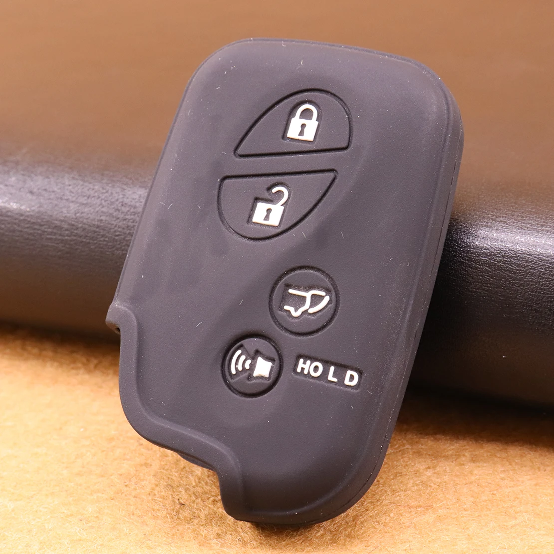 

EIDRAN 4 Button Silicone Car Key Fob Shell Cover Case Black For LEXUS RX350 2010 2011 2012 2013 2014
