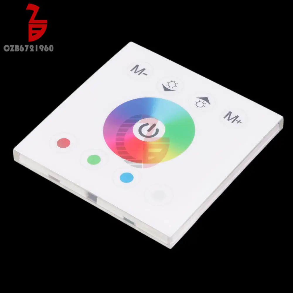 White DC 12 В 24 в RGB RGBW настенный контроллер Сенсорная панель диммер переключатель для 2835 3528 5050 светодиодный светильник - Цвет: White