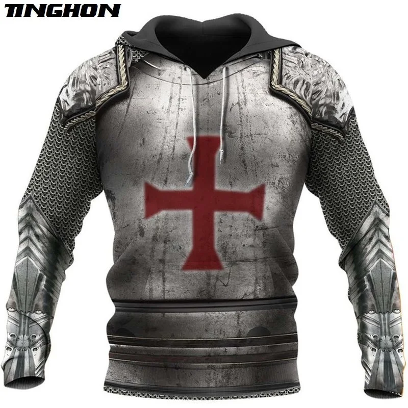 

Knights Templar 3D Print Hoodies cavalier Men Harajuku Fashion Hooded Sweatshirt Autumn Hoody Casual hoodie tops XS-7XL