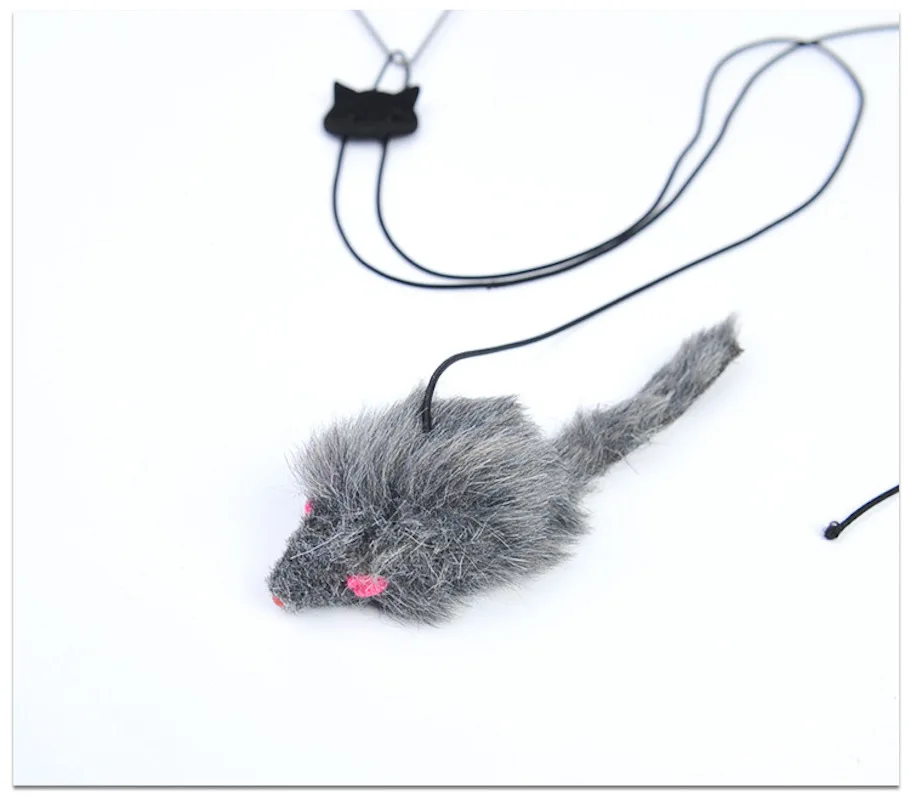 2sets Hot Sell toy cat toy mouse hanging on the door automatic mouse toy for cats images - 6