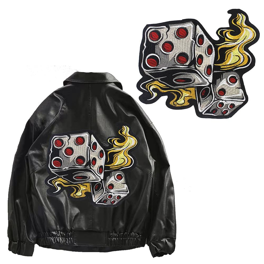 Нашивки в виде рок кубиков Аппликации с вышивкой наклейки стиле панк Железный