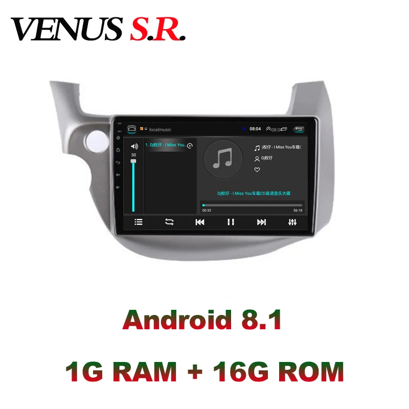 VenusSR Android 8 1 2.5D автомобильный dvd для Honda Fit Jazz 2008 2013 мультимедиа головное устройство
