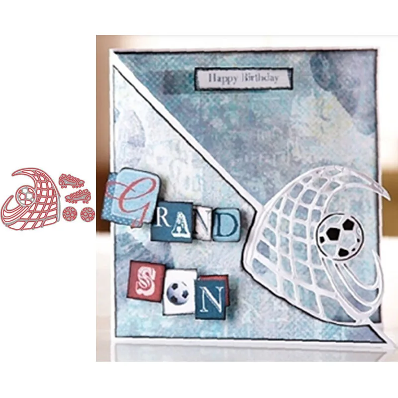

Football Theme Irregular Pattern Metal Cutting Dies Stencil Scrapbooking Embossing For DIY Gifts Card Handcraft Model Decorative