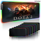 Игровой коврик для мыши Dota 2, компьютерный коврик для мыши RGB, большой игровой коврик для мыши XXL, большой Настольный коврик для ПК с подсветкой