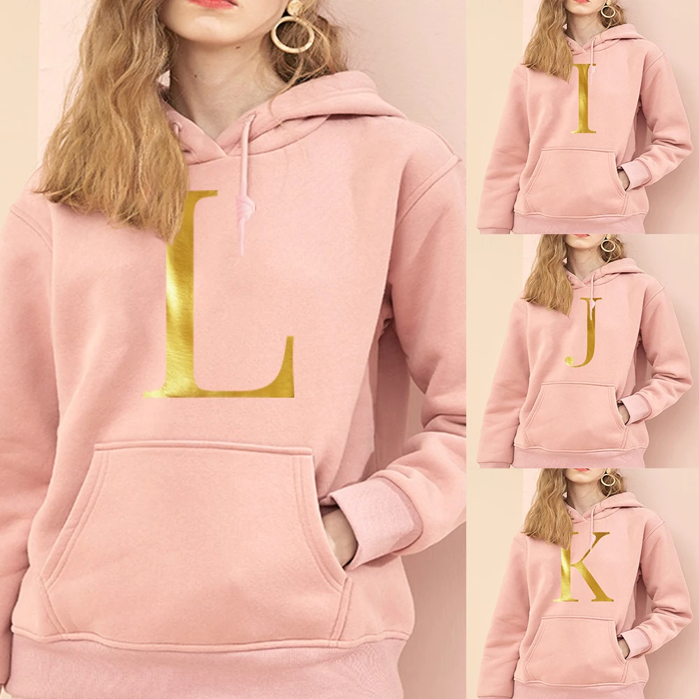 

Men Women Harajuku Korean Version Casual Letter Pattern Autumn Couple Models Hooded Coat Polyester Cotton Keep Warm Top