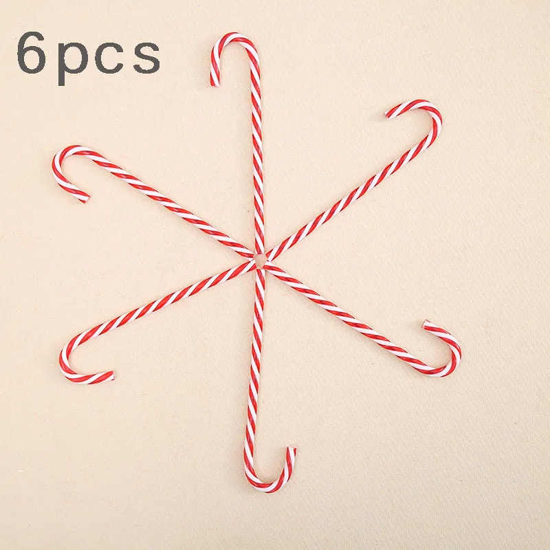 6 шт./лот карамельный костыль кулон Рождественская елка Декор висячие украшения