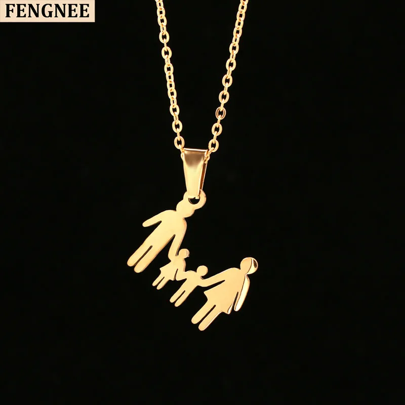 Ожерелье из нержавеющей стали с изображением члена семьи любовной матери дочери