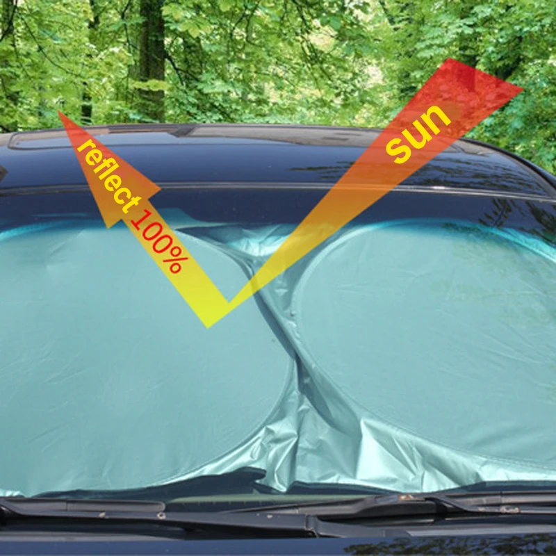 

Universal Car 6 Folding Window Sunblock Shade Front Rear Window Visor Windshield Sunshade Reflecting UV Styling kit