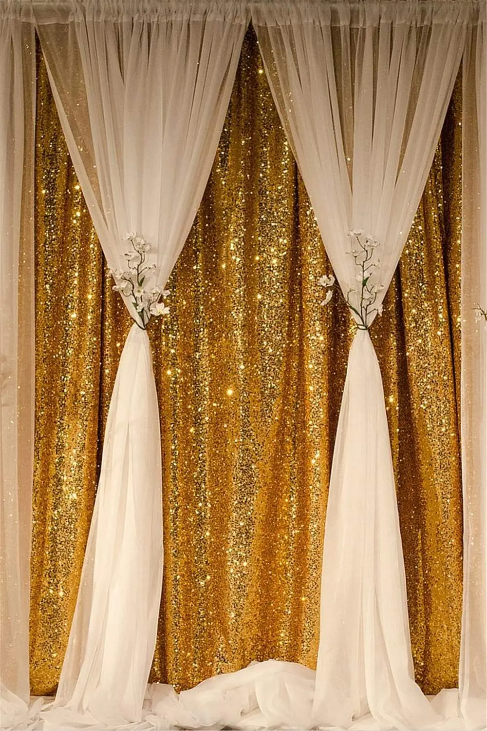 Royaltime, 2 шт., 2x8ft, золотые блестки, фон для занавес, свадебная фотобудка, фон для фотосъемки, Свадебная вечеринка, Рождественское украшение