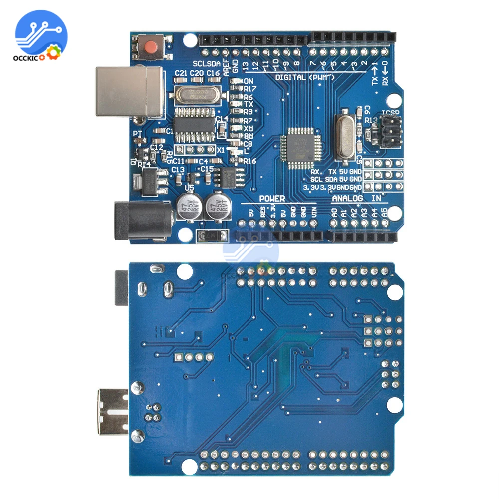 

CH340 for Arduino R3 motherboard square port USB Type B DIY kit