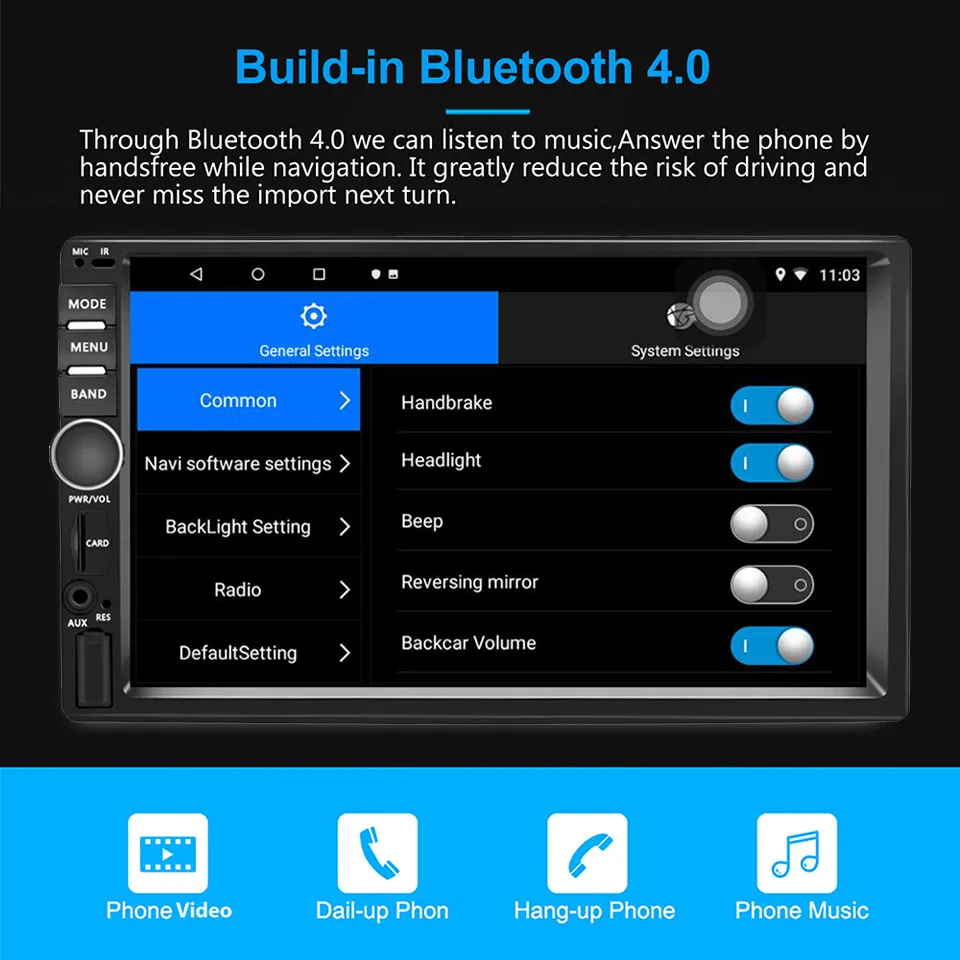 Автомобильный мультимедийный плеер стерео система на Android 9 0 2 Гб ОЗУ 32 ПЗУ с GPS MP5 Wi