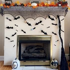 3D наклейка в форме летучей мыши Хэллоуин вечерние принадлежности страшные Хэллоуин летучие мыши реквизит для дома стены двери окна цепляться стикер Декор