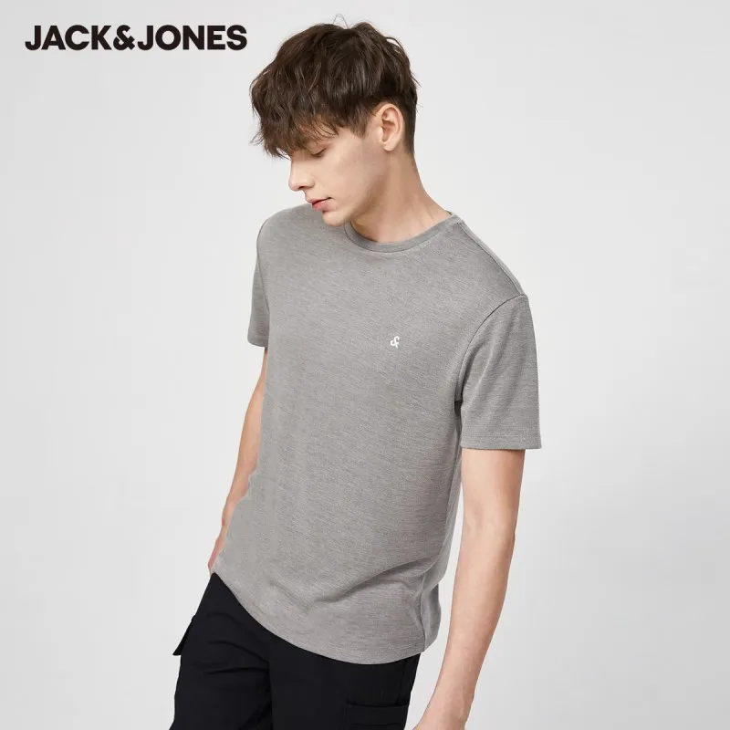 JackJones Мужская разноцветная деловая Повседневная футболка с круглым вырезом и