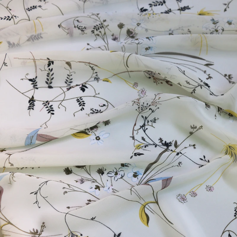 Элегантные летние рубашки с цветочным рисунком Шифоновая ткань 100 см * 148 см|fabric
