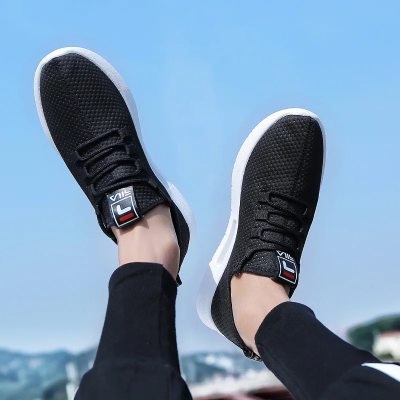 

Running Shoes Wear-resistant Non-slip MD Rubber Sole Breathable Sneakers Men Casual Walking Shoes Outdoor Sports Jogging Shoes