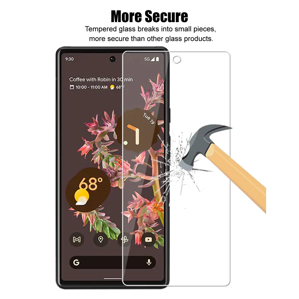 for google pixel 6 premium tempered glass screen protector protective film hd clear protecting guard free global shipping
