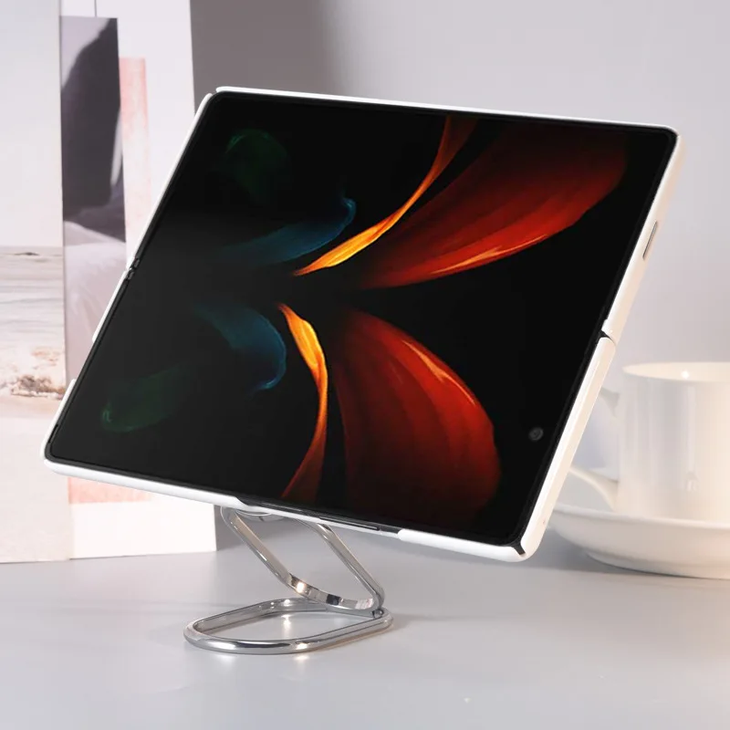 2 in 1 Matte Metal Alloy Bracket Kickstand Case For Samsung Galaxy Z Fold 3 2 Fold3 5G Foldable Holder Hard PC Back Cover