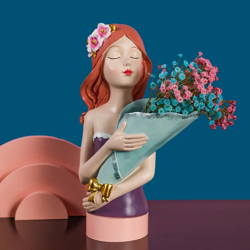 

Роскошные украшения в скандинавском стиле для девочек, поделки из смолы для цветочной композиции, украшение для дома, гостиной, спальни