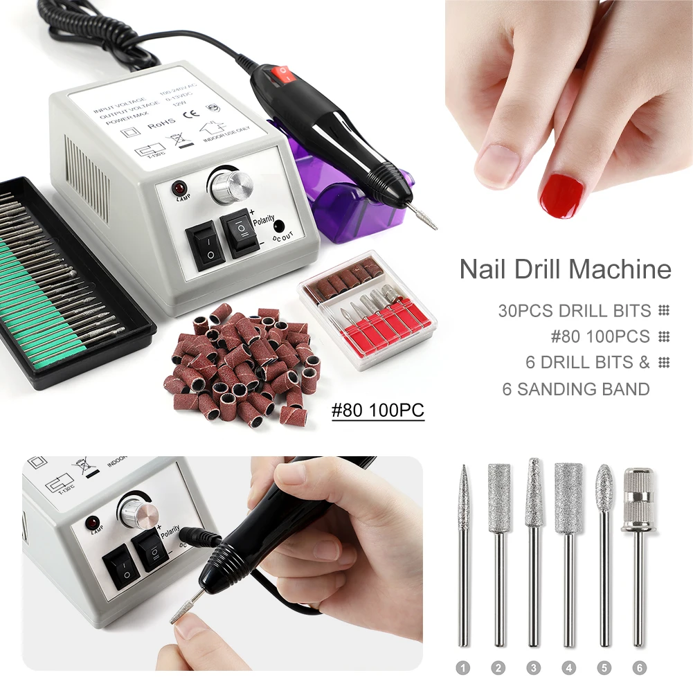 Профессиональный электрический Фрезер для ногтей сверлильный станок снятия