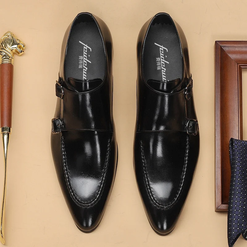 Новые итальянские Мужские модельные туфли из натуральной кожи декоративная
