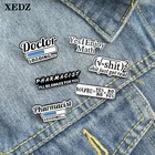 Эмалированная брошь XEDZ с научными элементами, с математической формулой, для врача, с нагрудными значками да или нет