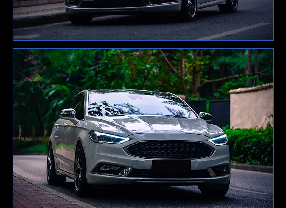 Фары для автомобиля Ford Mondeo Fusion- DRL дневные ходовые огни головная лампа светодиодный Биксеноновая лампа Противотуманные фары автомобильный аксессуар