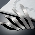 Ручки для шкафа, ручки для ящиков, из алюминиевого сплава, дверные ручки для шкафа, матовые ручки, простой современный стиль, обтекаемая Мебельная ручка