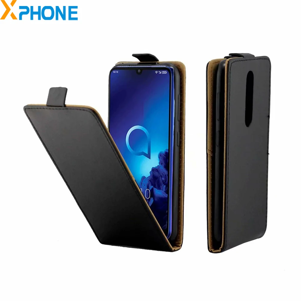 Вертикальный флип-чехол для Alcatel 3 2019 деловой стиль вертикальный ТПУ кожаный
