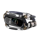 Браслет с бусинами в этническом стиле для Xiaomi Mi Band 5  5 NFC, винтажный ремешок для мужских и женских часов, аксессуары для смарт-часов