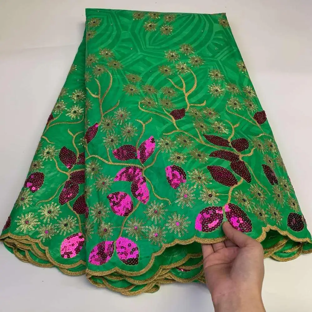 Последние блёстки вышивка Африканский Базен riche ткань нигерийское французское