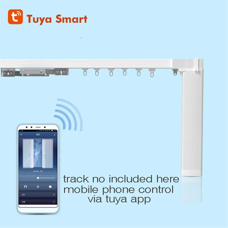 Электрический двигатель для занавесок Tuya app Wi Fi телефонное приложение