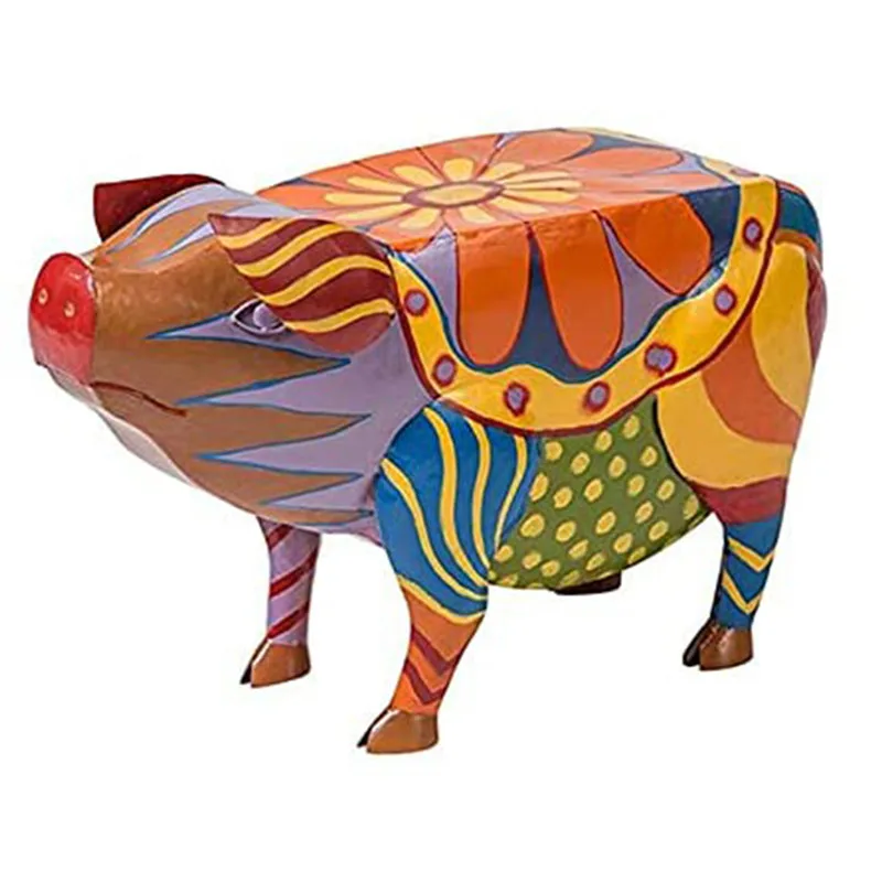 

Животные патио боковой стол красочное фольклорное искусство патио мебель окрашенные полимерные статуи животные скульптуры Сад Двор Спаль...