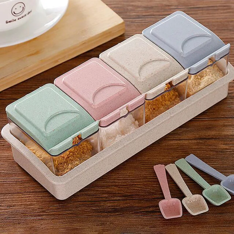 Набор бутылок для приправ и соломы 1 шт. емкость соли контейнер кухонные