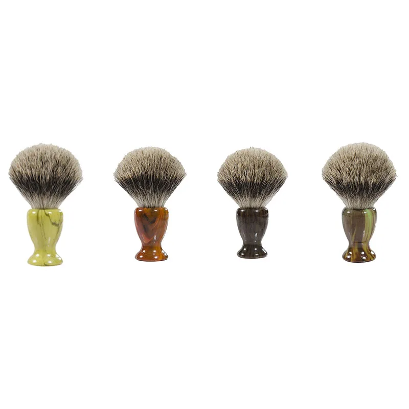

Badger Hair Shaving Brush with Resin Handle and Resin Badger Hair Shaving Brush for Men's Shaving