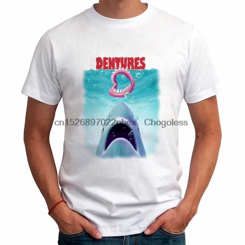 Лидер продаж Новое поступление лидер Мужская футболка с принтом Акулий протезов