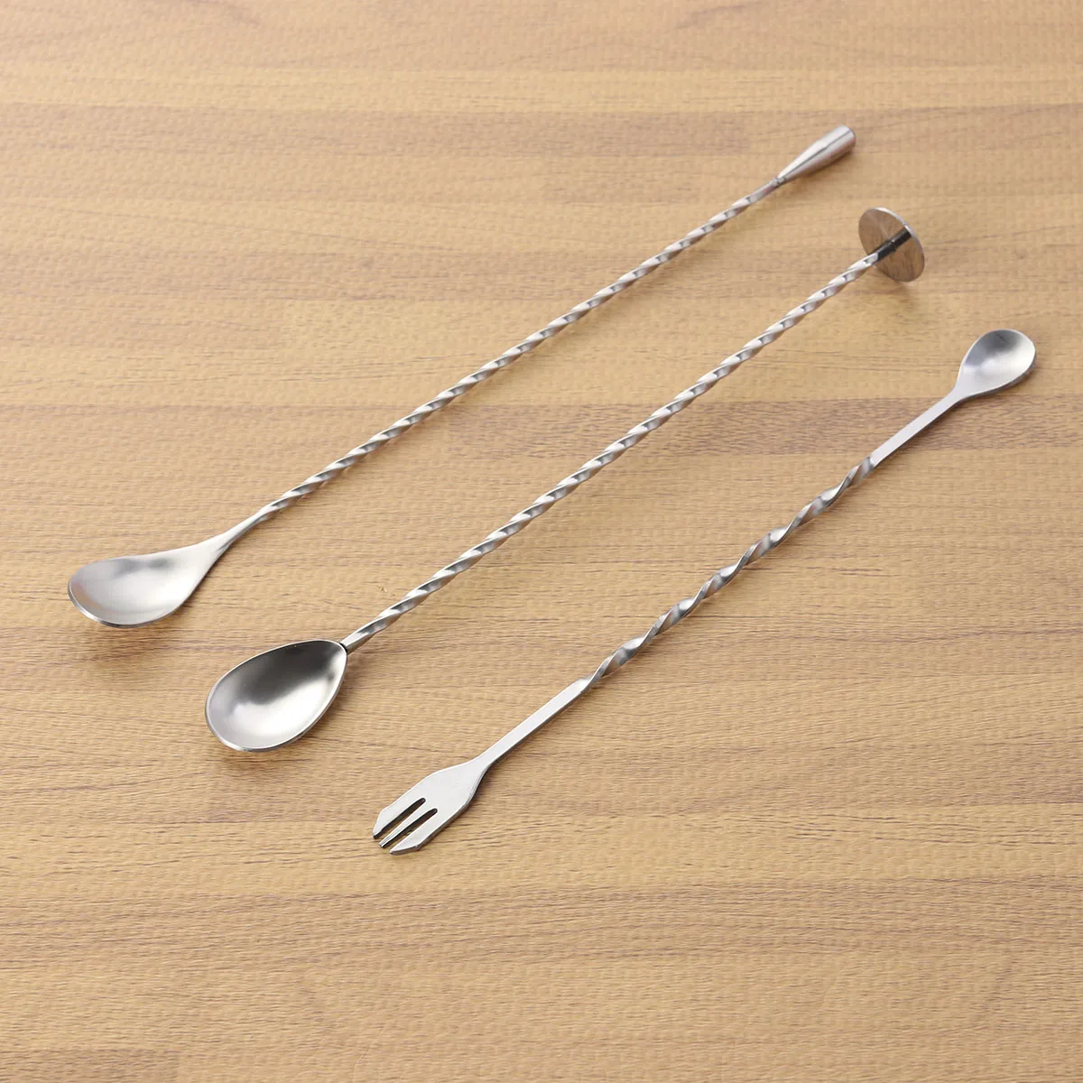 3 шт. Коктейльные шпажки профессиональные из нержавеющей стали крученый Swizzle Stick