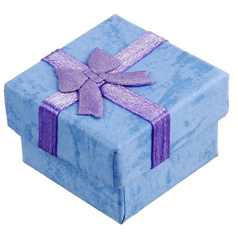 

24 Pcs Ring Earring Jewelry Display Gift Box Bowknot Square Case red